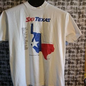 Vintage 1990 Ski Texas Shirt - Screen Stars - XL